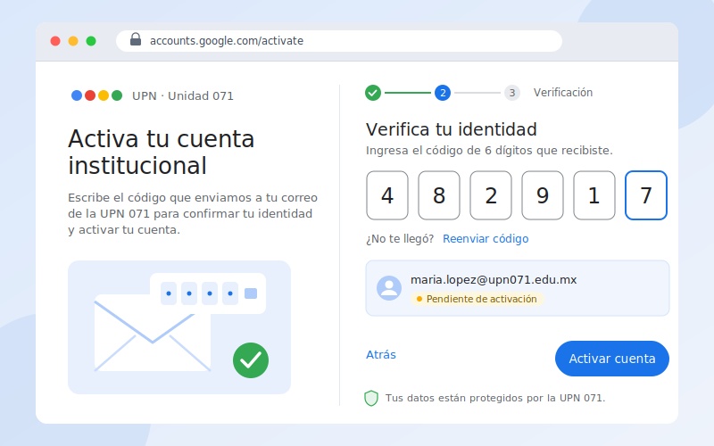 Tutorial para activar cuenta institucional